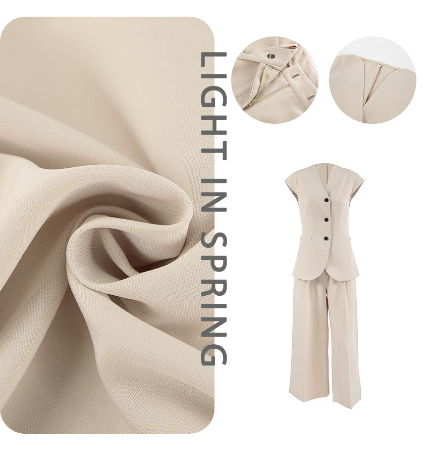 Dame blazer med vidde ben og elegant snit Stilla