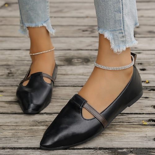 Dame elegante Ballerinas med fashionable Cut-Out-detaljer Stilla