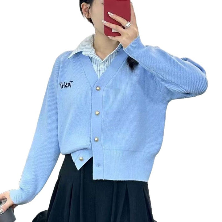 Kvinder casual cardigan med V-hals og dekorative knapper Stilla