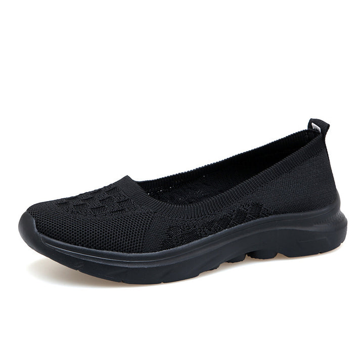 Dame nan Hybrid-Ballerina-Sneaker med sømløst strikket overmateriale, ergonomisk komfortfodbed og skridsikre såler Skovae