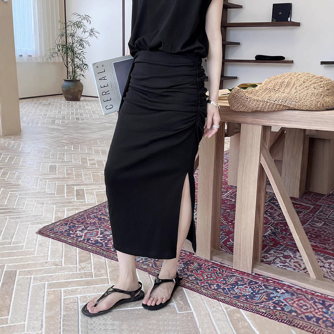 Dame Elegant Maxikjole med raffinerede Draperinger Stilla