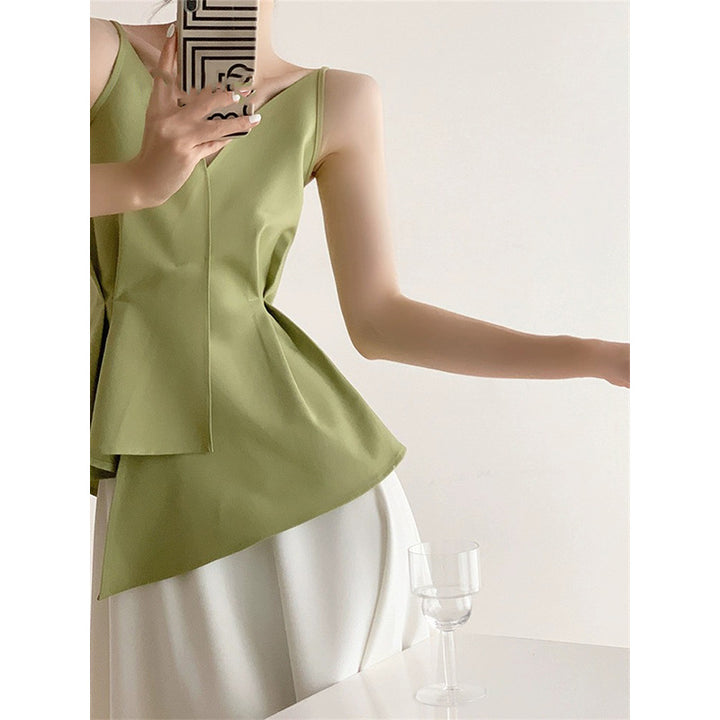 Dame flatterende spidsbluse Stilla