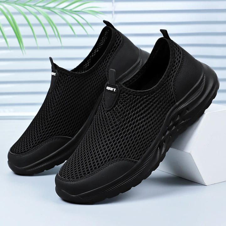 Dame åndbare Slip-On sneakers med fleksibelt mesh-overmateriale og skridsikker sål Stilla
