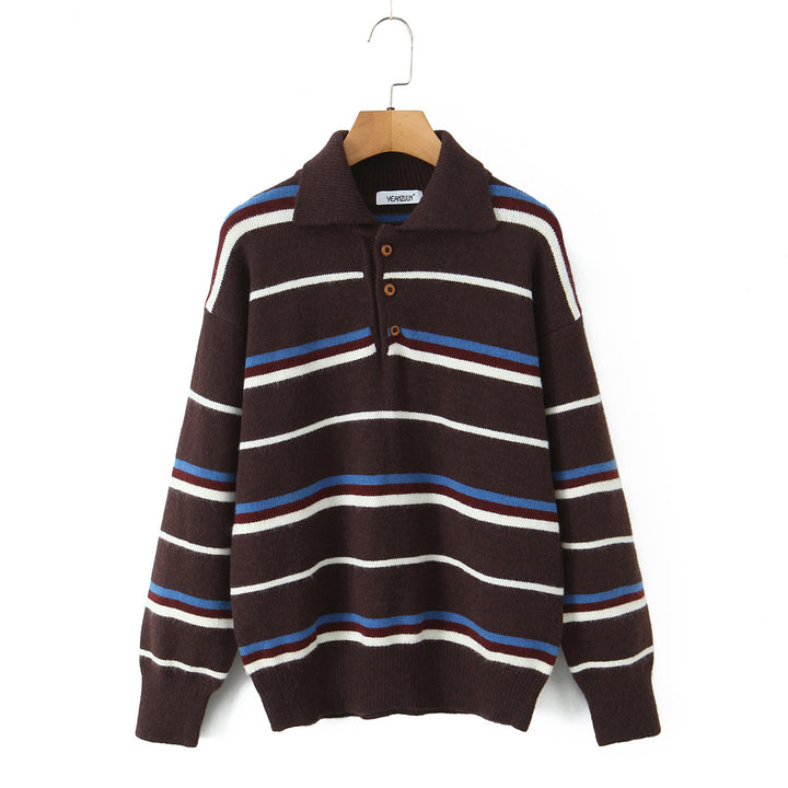 Dame stribet Poloshirt-striktrøje Stilla