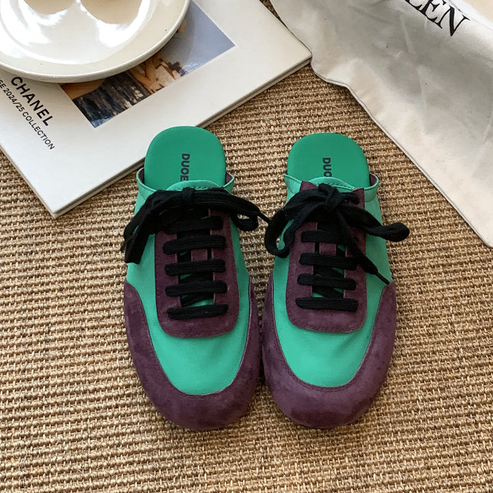 Femme Stilfulde Slip-On Sneakers med innovativt snørredetalje Stilla