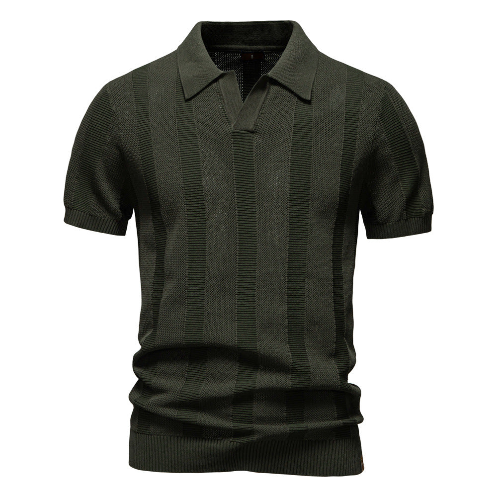 Herrer Polo-Shirt med struktureret design og moderne krave Stilla