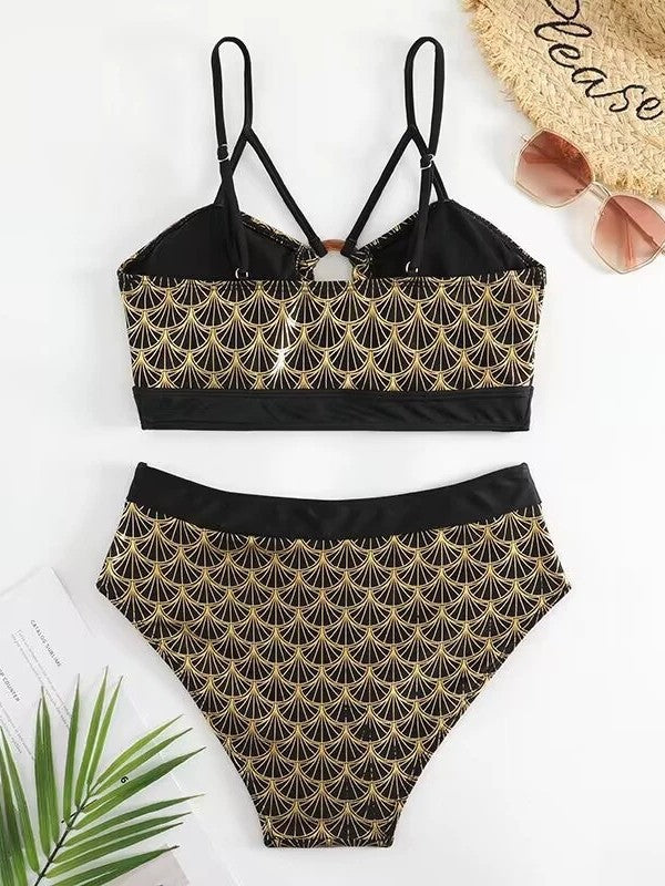 Dame Højbinding Bikini Sæt med Strop BH Design Stilla