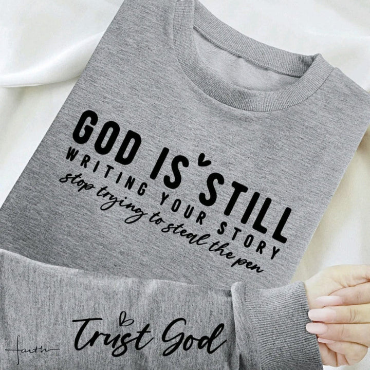 Kvinders sweater med inspirerende print og afslappet snit Stilla