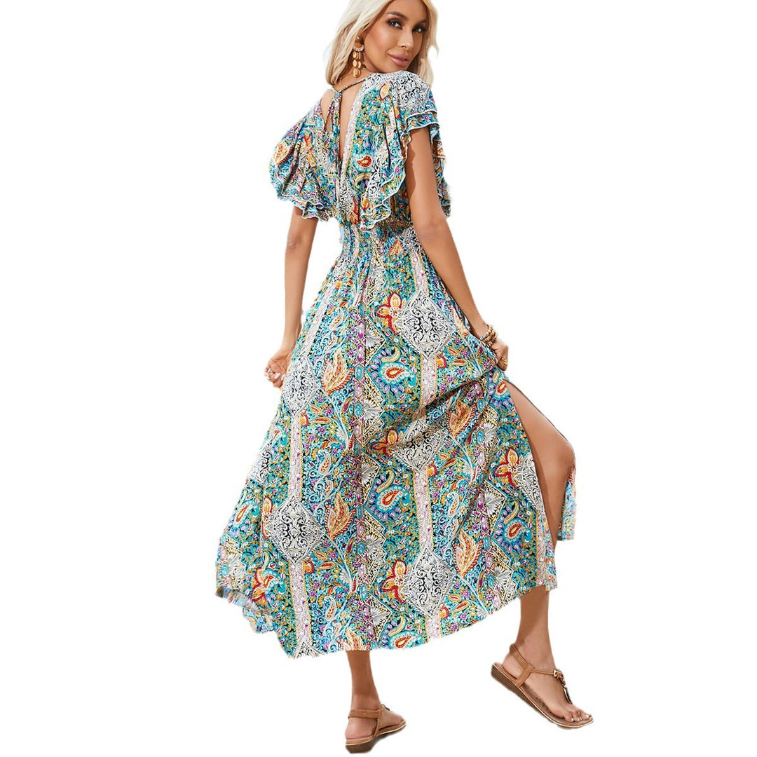 Dame Elegante Bohemian Maxi Kjole Stilla