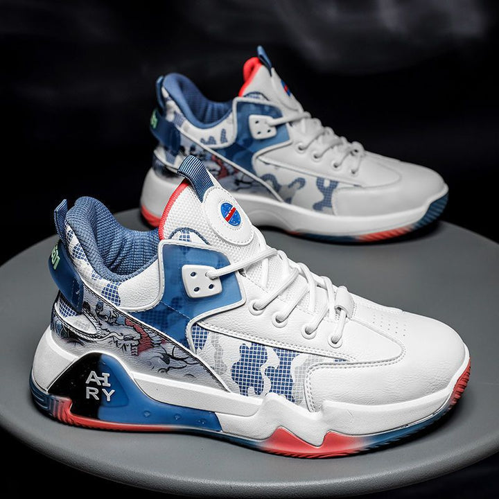 Herre Sportslige Basketball-Sneakers med moderne design og åndbart mesh-overflade Stilla