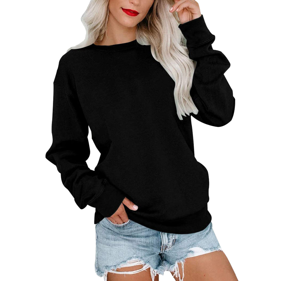 Damer hyggelig sweatshirt med overskårne skuldre og blødt inderfor Stilla
