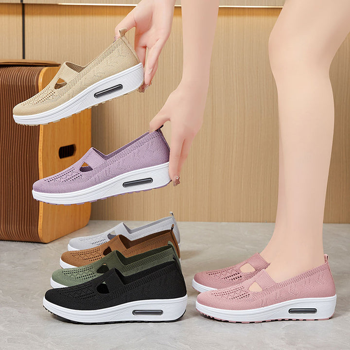 Dame Behagelige og åndbare Slip-On Sneakers med Dæmpningssystem Stilla