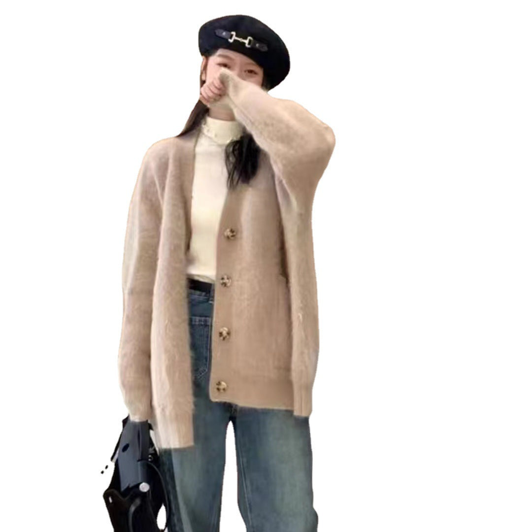 Dame blød cardigan med knapper Stilla