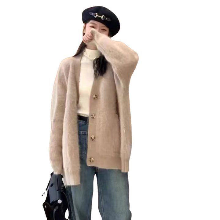 Dame blød cardigan med knapper Stilla