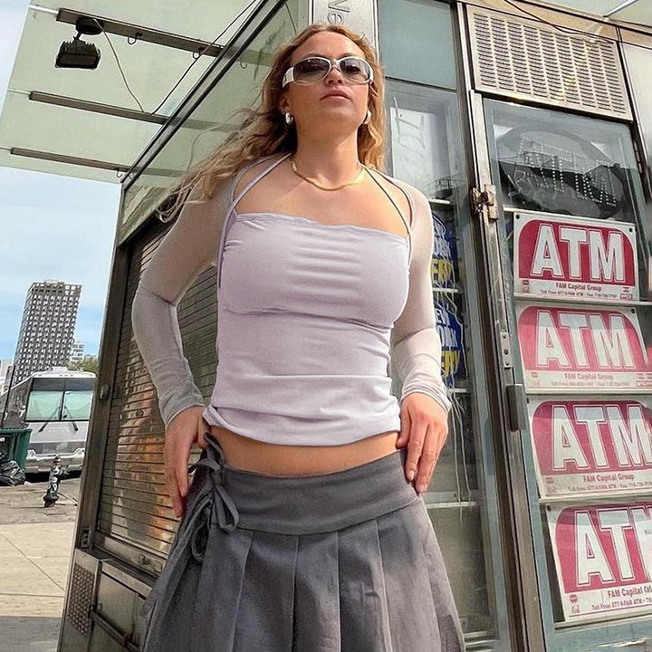 Femme Elegante Lag Lange Ærmer Overdel Stilla