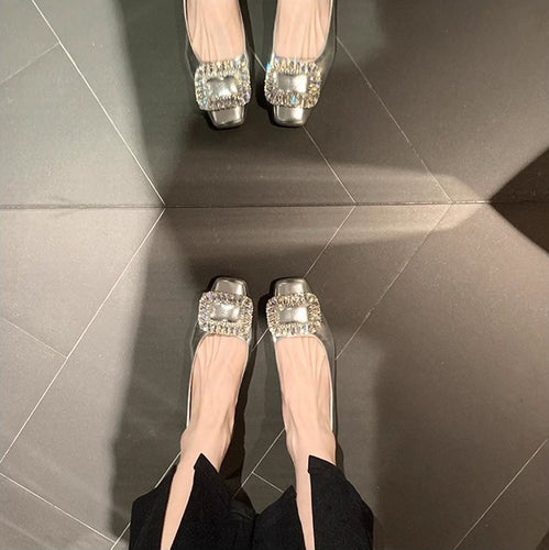 Dame Ballerinas med funklende strassbesætning og behagelig pasform Stilla