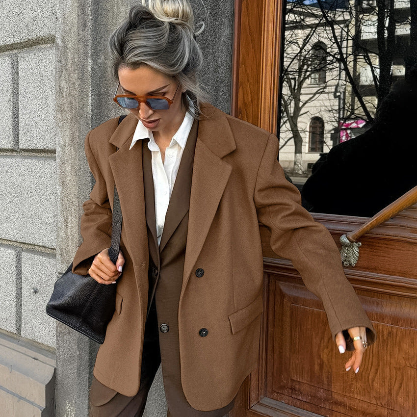 Dame Oversized Blazer lavet af højkvalitets stof med moderne snit og elegante detaljer Stilla