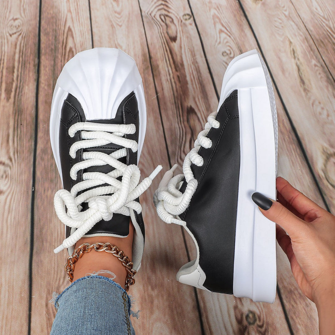 Dame Sportliche Sneakers med moderigtigt design og høj sål Stilla