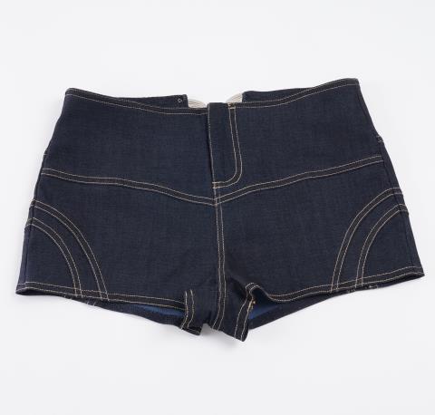 Damen Denim-Shorts mit hohem Bund und strukturiertem Schnitt Skovae