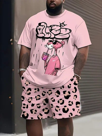 Herrer casual fritids sæt med stort smiley solbrille print Skovae