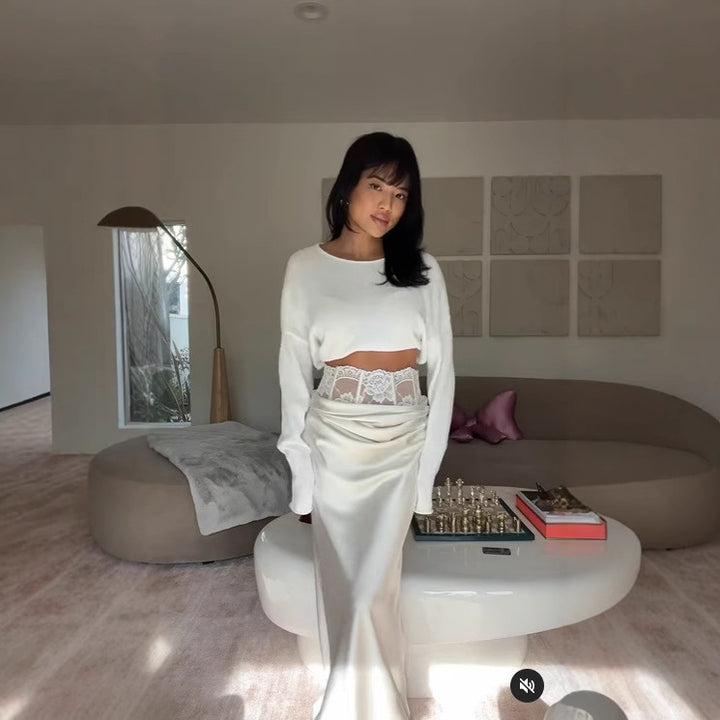 Dame elegant underskørt med spidselastik Stilla