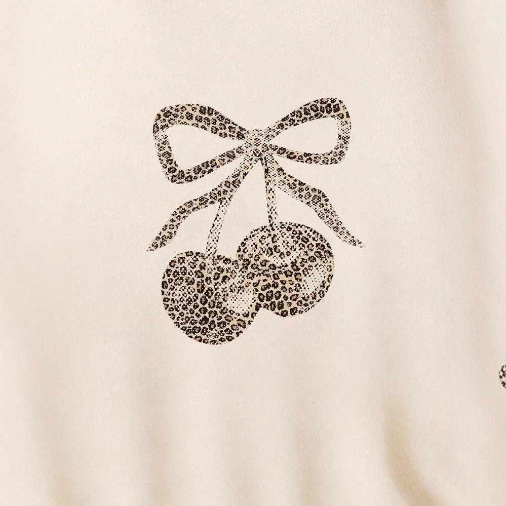 Dame T-shirt med kreativt leopardmotiv Stilla
