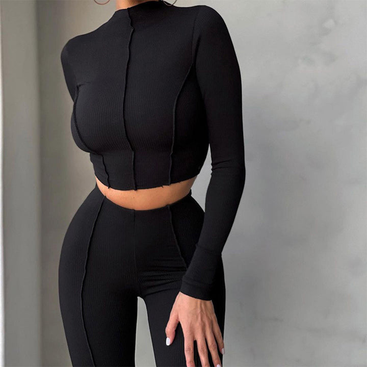 Damer Sporty elegant Crop-top og Leggings sæt Stilla