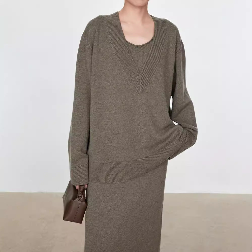 Dame Oversized Pullover lavet af blød uld Stilla