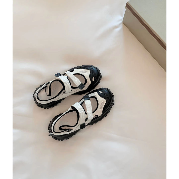 Dame Sporty Sneakers med Praktisk Velcro og Stødabsorberende Sål Skovae