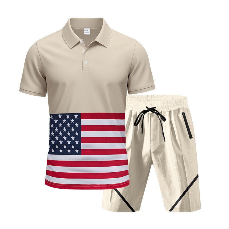 Herre Polo-T-shirt og Shorts Sæt Stilla