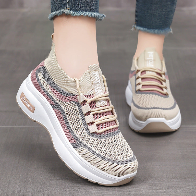 Dame Sporty Sneakers med åndbart strikdesign og komfortabel dæmpning Stilla