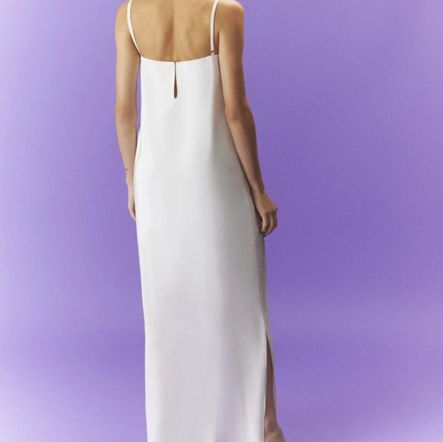 Femme Minimalist Floral Maxi Kjole Stilla