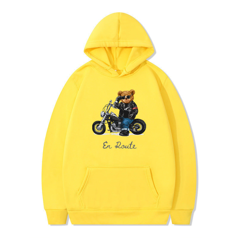 Dame hoodie med unikt bjørne design og afslappet pasform Skovae