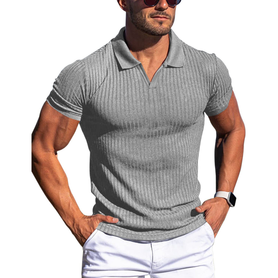 Herrer polo skjorte med struktureret ribdesign og behagelig pasform Stilla
