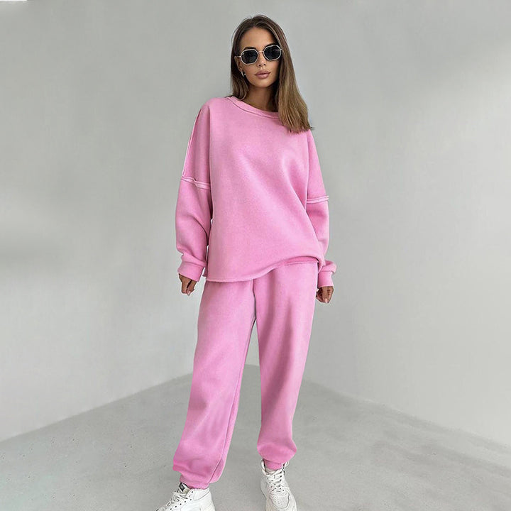 Dame Lækkert Sweatpants-sæt med oversized sweatshirt og behagelige joggers Stilla