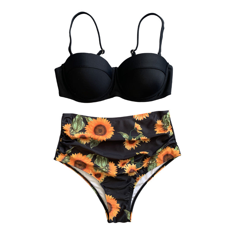 Damer højtaljet bikini med elegante pudding-skåle Skovae