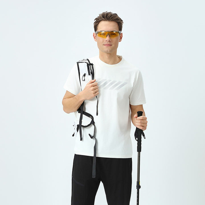 Herre Sportiv Funktion T-Shirt med åndbare egenskaber Stilla