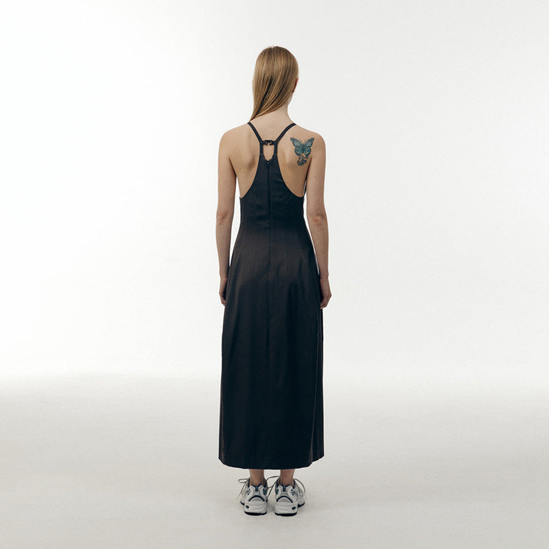 Dame maxikjole med elegant skater-snit Stilla