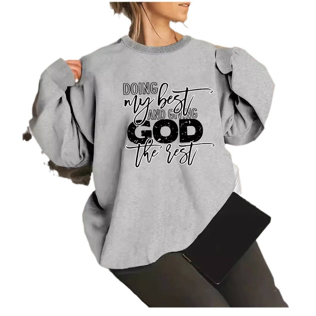 Kvinders sweater med personliggjort motiv Stilla