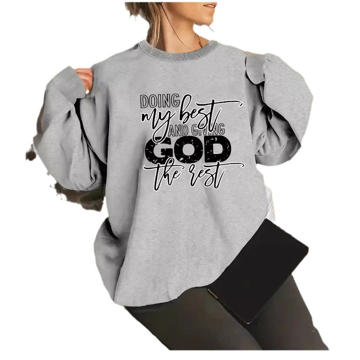 Kvinders sweater med personliggjort motiv Stilla