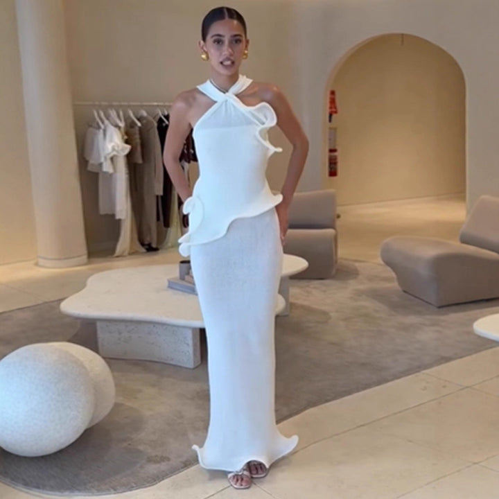 Dame Elegant Maxikjole med raffineret Ruffle-design Stilla