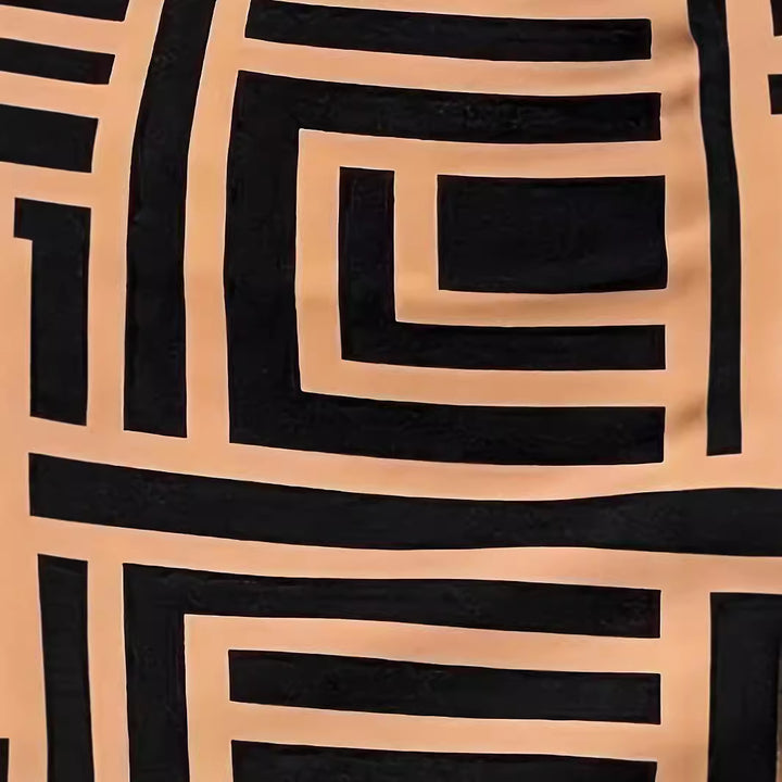 Dame Figurtilpasset kjole med geometrisk mønster Stilla