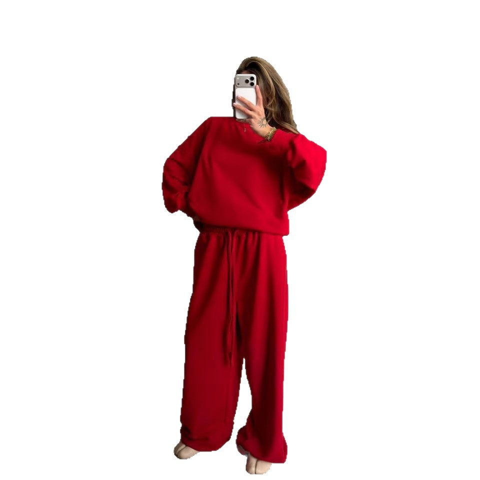 Kvindernes oversized sweatshirt med afslappet pasform og brede manchetter