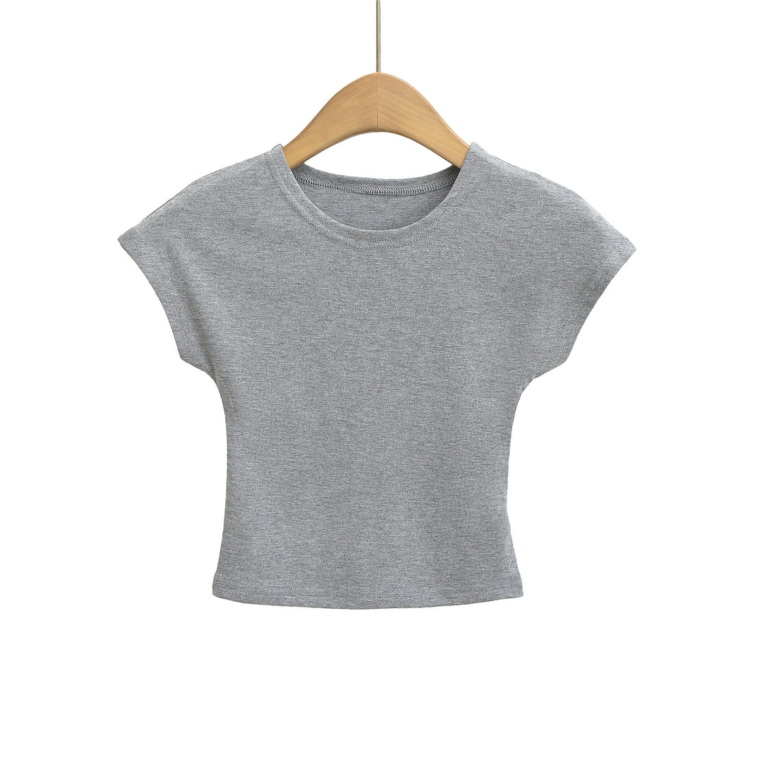 Dame afslappet oversized T-shirt med korte ærmer og rund halsudskæring Stilla