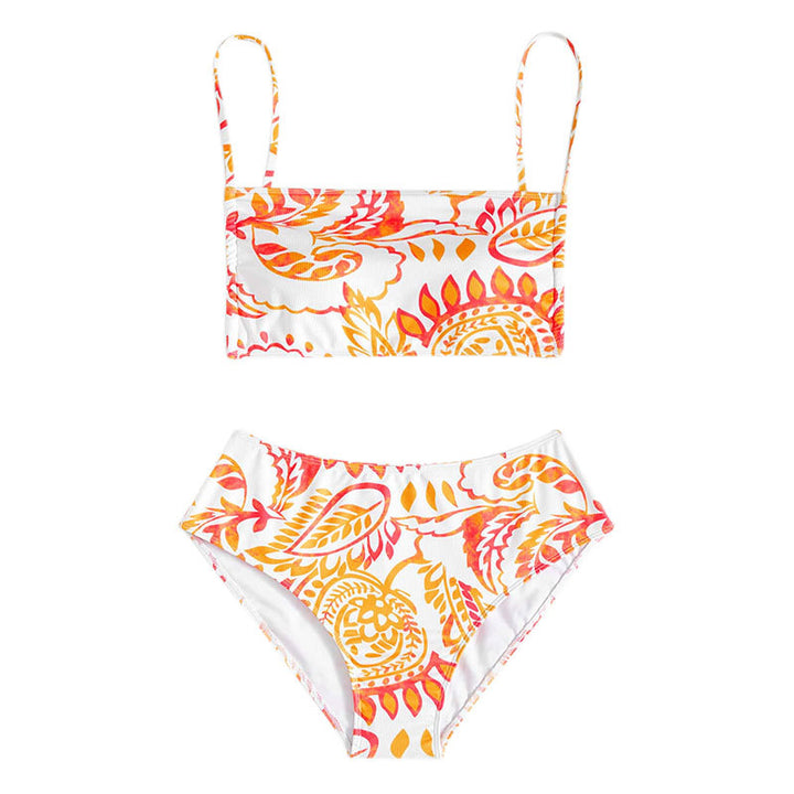 Dame Triangel-Bikini-Sæt med justerbare stropper og moderne mønster Skovae