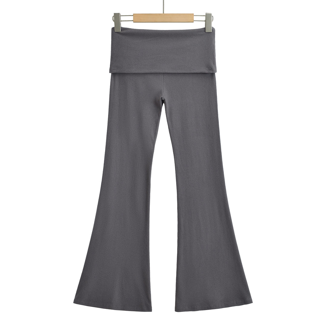 Dame flare leggings med bred talje og fleksibelt materiale Stilla