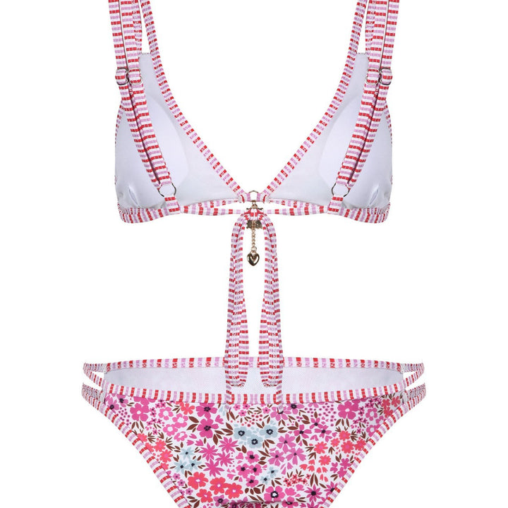Dame bikini-sæt med blomster mønster og justerbare stropper Skovae