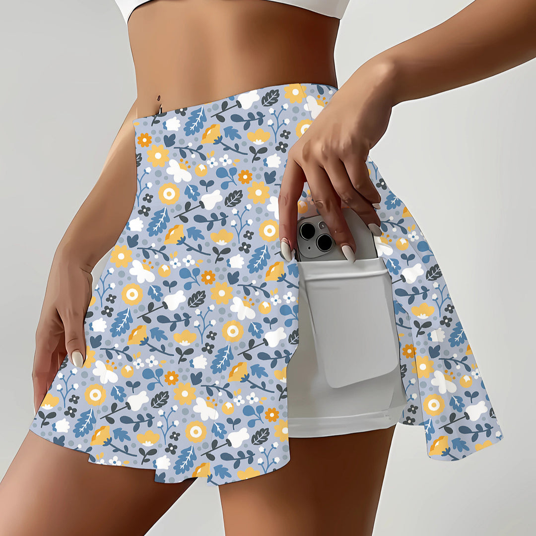 Femme Blomsterprint Nederdel Stilla