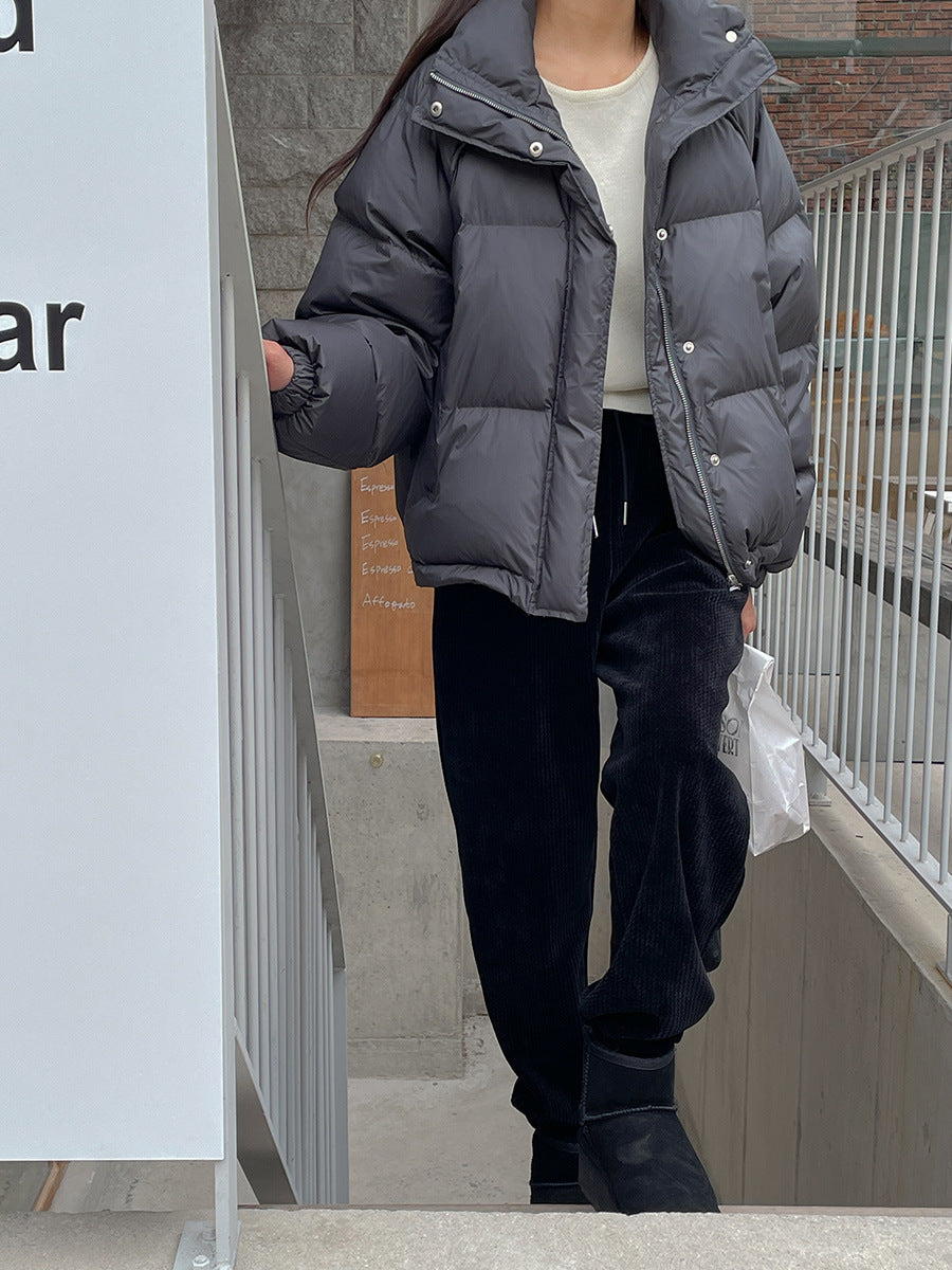 Dame komfortable Løse Stofbukser med høj talje og elastisk Gummibånd Stilla