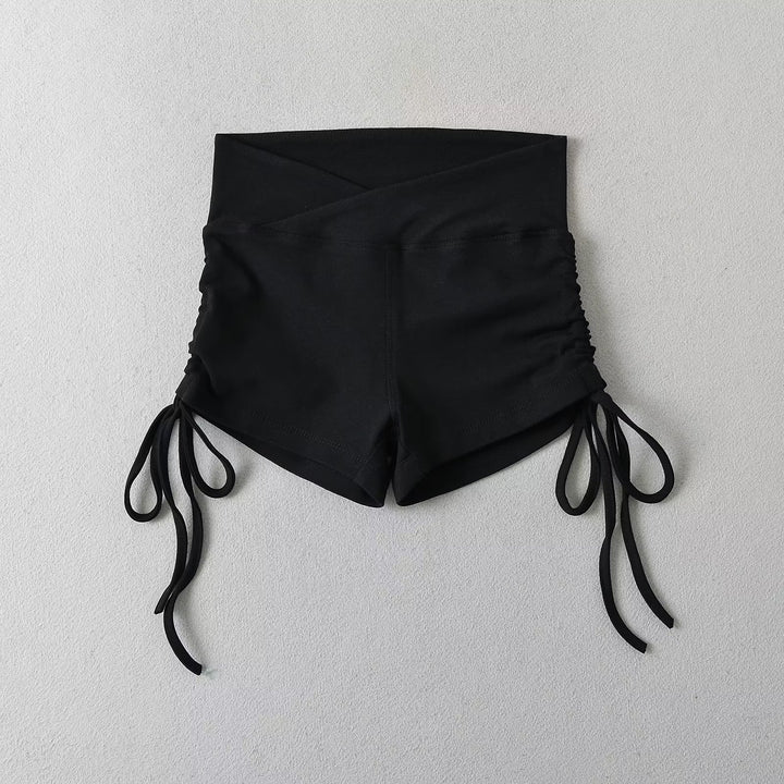 Dame Sporty Shorts med justerbar talje og raffinerede flæser Stilla